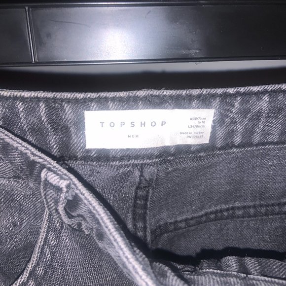 TOPSHOP mom style black jeans - Picture 2 of 2